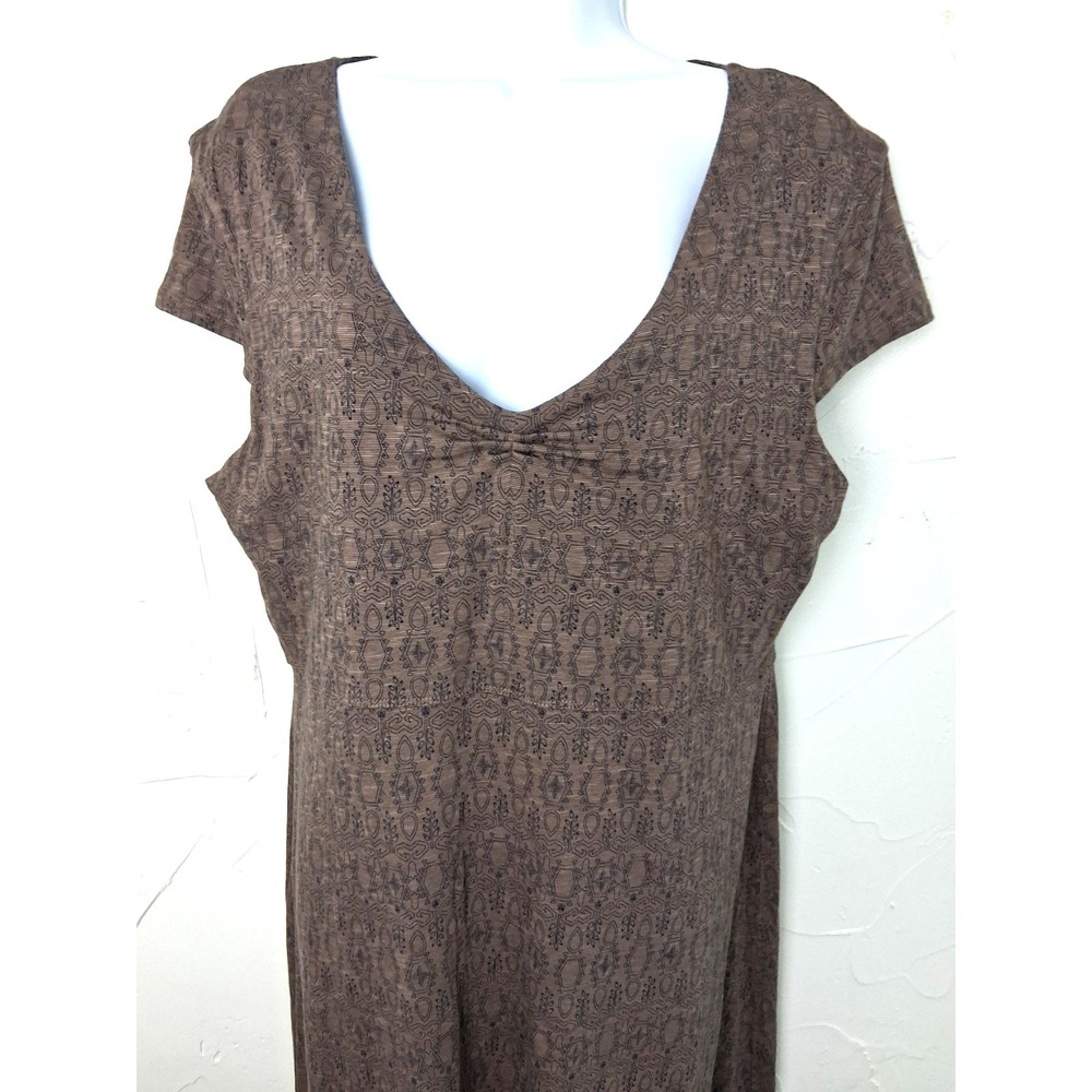 Toad & Co Rosemarie Dress XL Eco Friendly Sustainable Organic Cotton Aztec Print - Picture 2 of 9